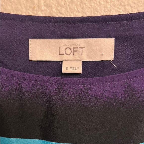 LOFT Black and Blue Sleeveless Sundress Mini Size Small - Picture 2 of 5